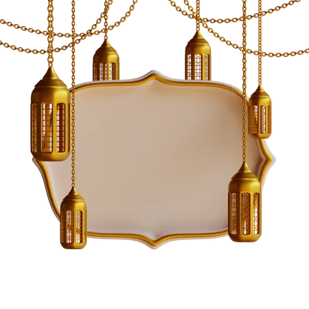 Ramadan Lantern decoration 3D Illustration