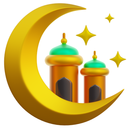 Luna de ramadán  3D Icon