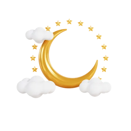Ramadan moon  3D Illustration