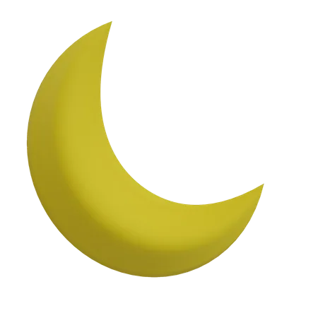 Ramadan Moon 3D Icon
