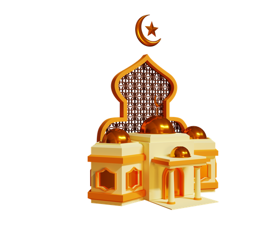 Ramadan Mosque Podium  3D Illustration