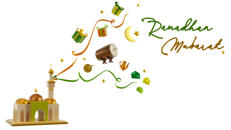 Ramadán mubarak  3D Illustration