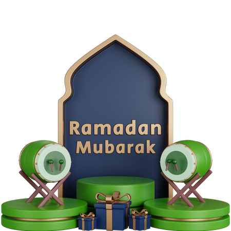 Ramadan Mubarak Podium  3D Icon