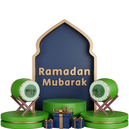 Ramadan Mubarak Podium  3D Icon