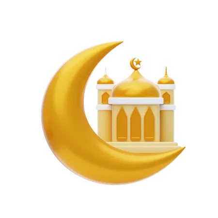Ramadan Night 3 D Icon 3 D Ramadan Kareem Concept 3D Icon