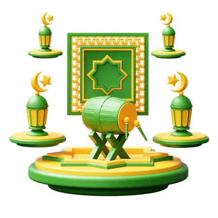 Podio de Ramadán  3D Icon