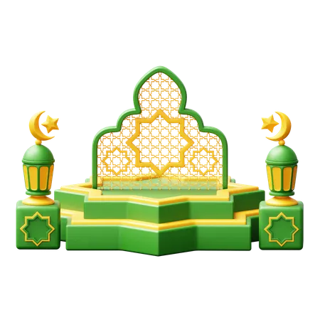 Podio de Ramadán  3D Icon