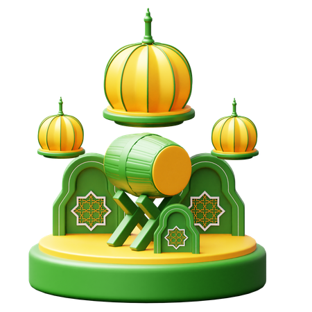 Podio de Ramadán  3D Icon