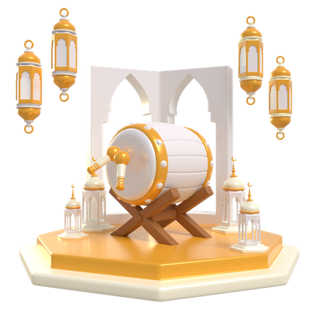 Podio de Ramadán  3D Icon