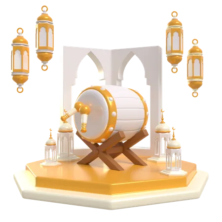 Podio de Ramadán  3D Icon