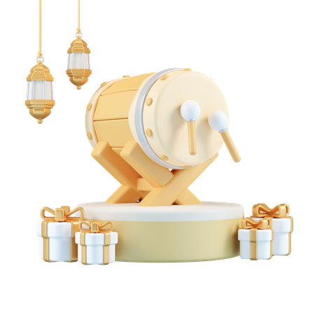 Podio de Ramadán  3D Illustration