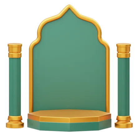 Ramadan Podium  3D Illustration