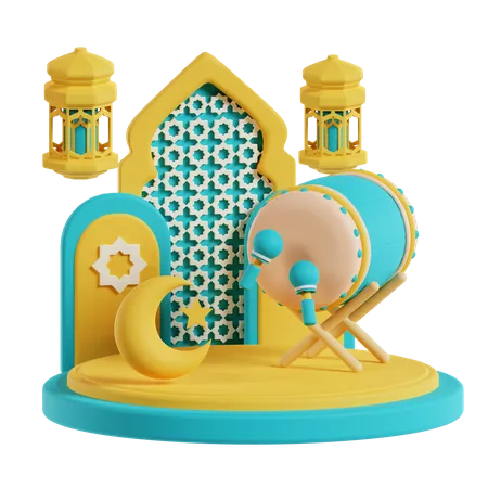 Ramadan Podium  3D Icon