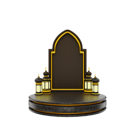 Ramadan Podium  3D Icon