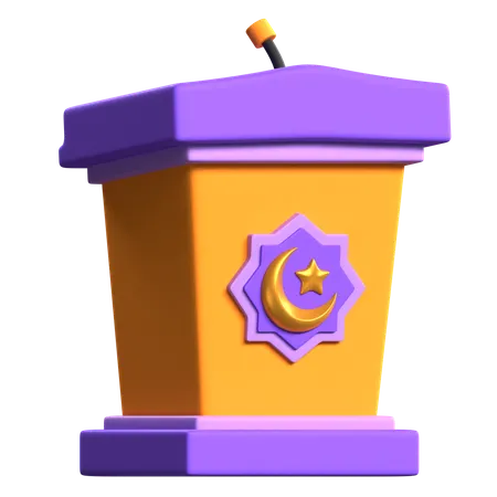 Ramadan Podium  3D Icon