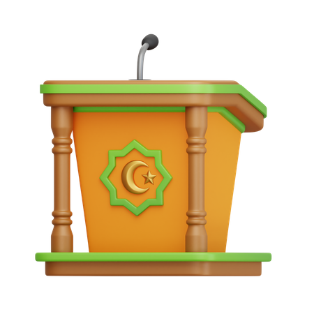 Ramadan Podium  3D Icon