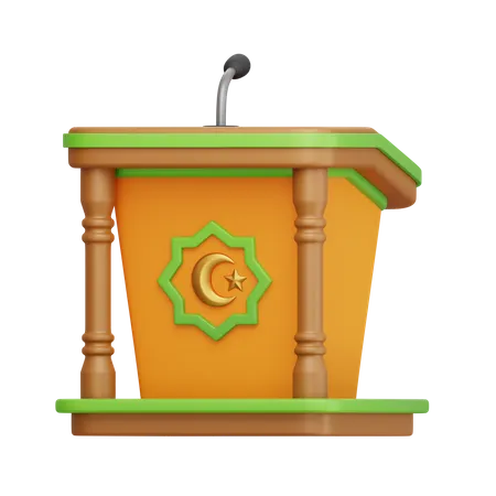 Ramadan Podium  3D Icon