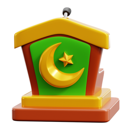 Ramadan Podium  3D Icon