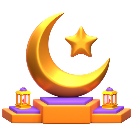 Ramadan Podium  3D Illustration