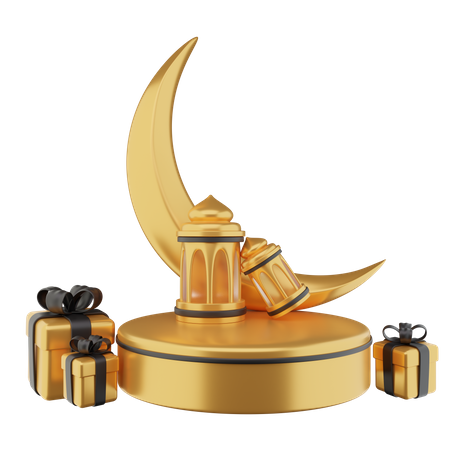 Ramadan Podium  3D Illustration