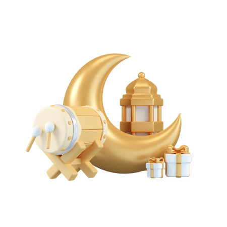 Ramadan Podium  3D Illustration