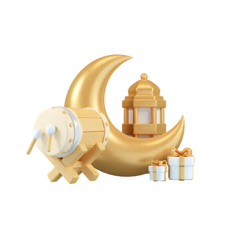 Ramadan Podium  3D Illustration