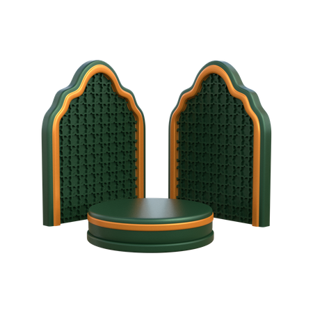 Ramadan Podium  3D Illustration