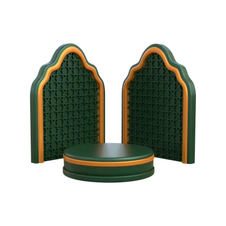 Ramadan Podium  3D Illustration