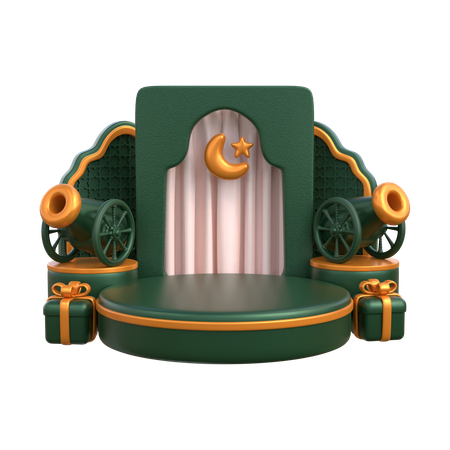 Ramadan Podium  3D Illustration