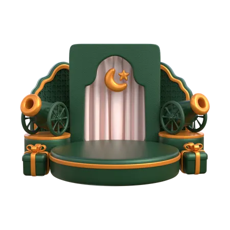 Ramadan Podium  3D Illustration