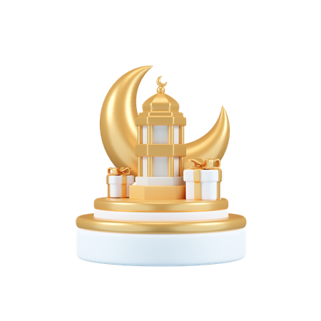 Ramadan Podium  3D Illustration