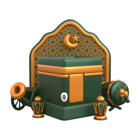 Ramadan Podium  3D Illustration