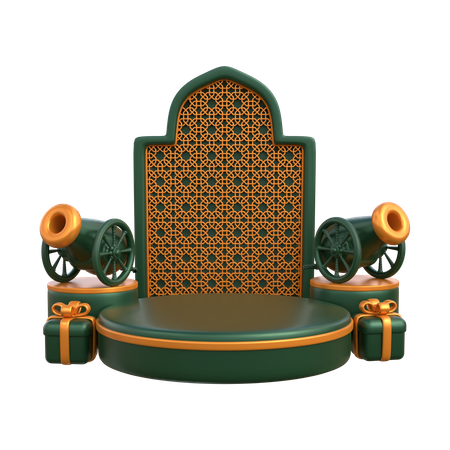 Ramadan Podium  3D Illustration