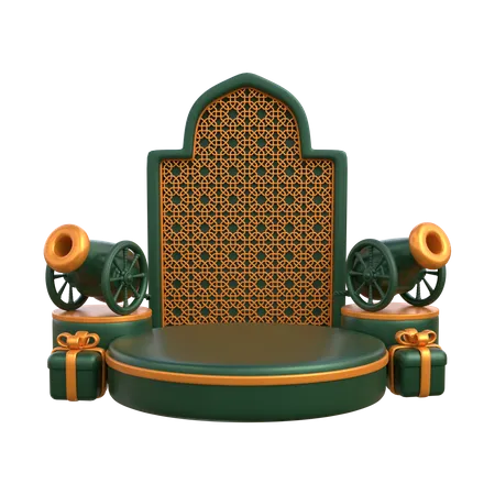 Ramadan Podium  3D Illustration