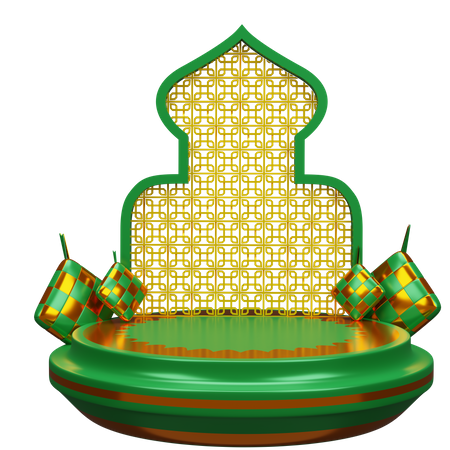 Ramadan Podium  3D Illustration