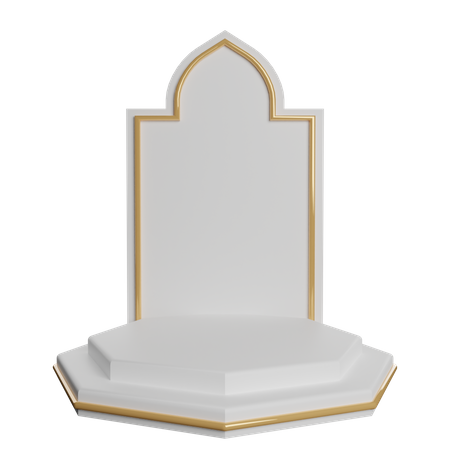 Ramadan Podium  3D Illustration