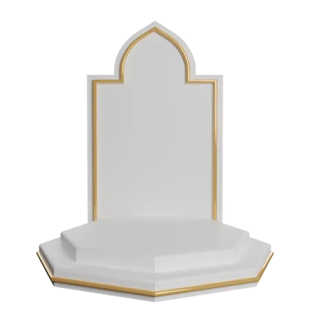 Ramadan Podium  3D Illustration