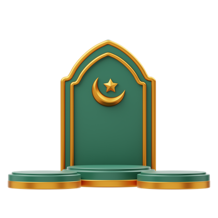 Ramadan Podium  3D Illustration