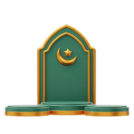 Ramadan Podium  3D Illustration