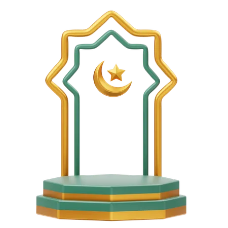 Ramadan Podium  3D Illustration