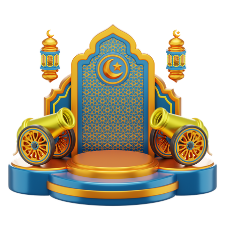 Ramadan Podium  3D Illustration