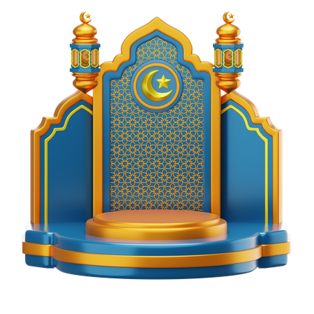 Ramadan Podium  3D Illustration