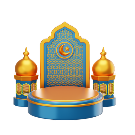 Ramadan Podium  3D Illustration