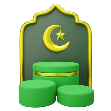 Ramadan Podium  3D Illustration