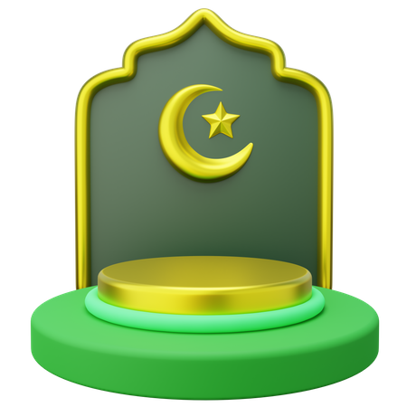 Ramadan Podium  3D Illustration