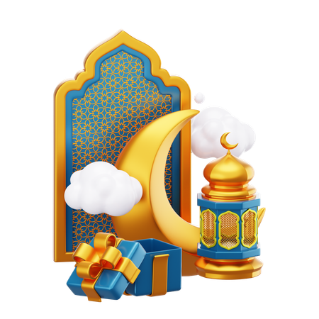 Ramadan Podium  3D Illustration