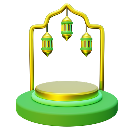 Ramadan Podium  3D Illustration