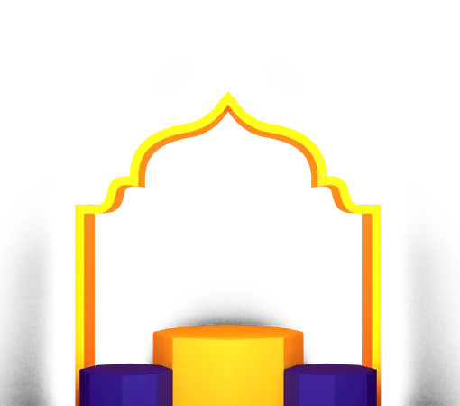 Ramadan Podium  3D Illustration