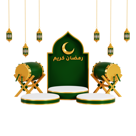 Ramadan podium  3D Illustration