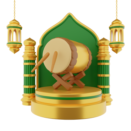 Ramadan Podium 3D Illustration